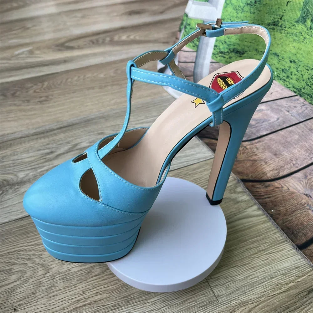 Irish High Heel Sandals Platform Party Wedding Ball T-stage Women Shoes High Quality