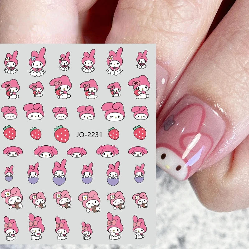 New Anime Sanrio Nail Supplies Nail Stickers Cartoon