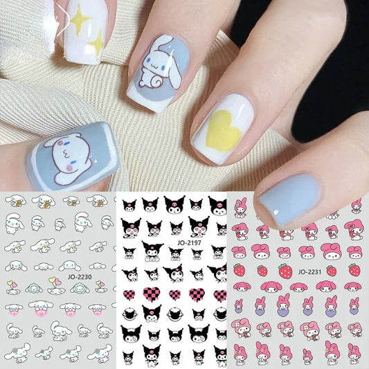 New Anime Sanrio Nail Supplies Nail Stickers Cartoon