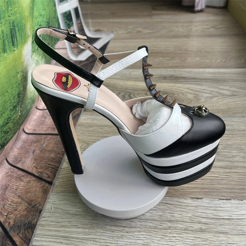 Irish High Heel Sandals Platform Party Wedding Ball T-stage Women Shoes High Quality