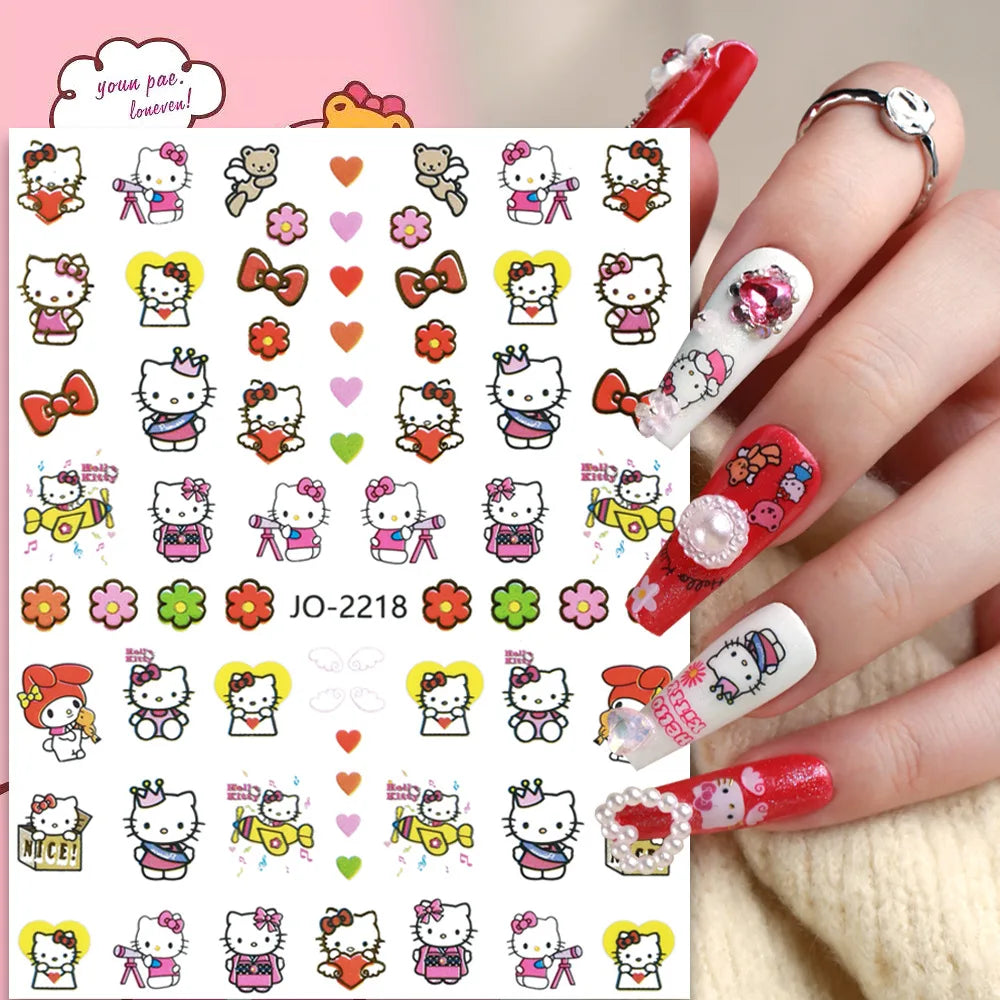 New Anime Sanrio Nail Supplies Nail Stickers Cartoon