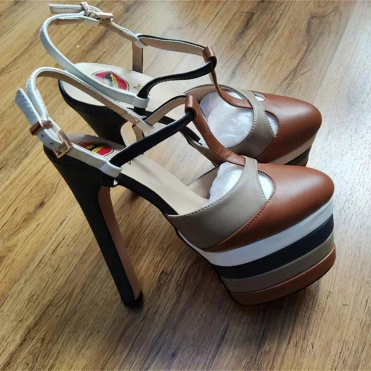 Irish High Heel Sandals Platform Party Wedding Ball T-stage Women Shoes High Quality