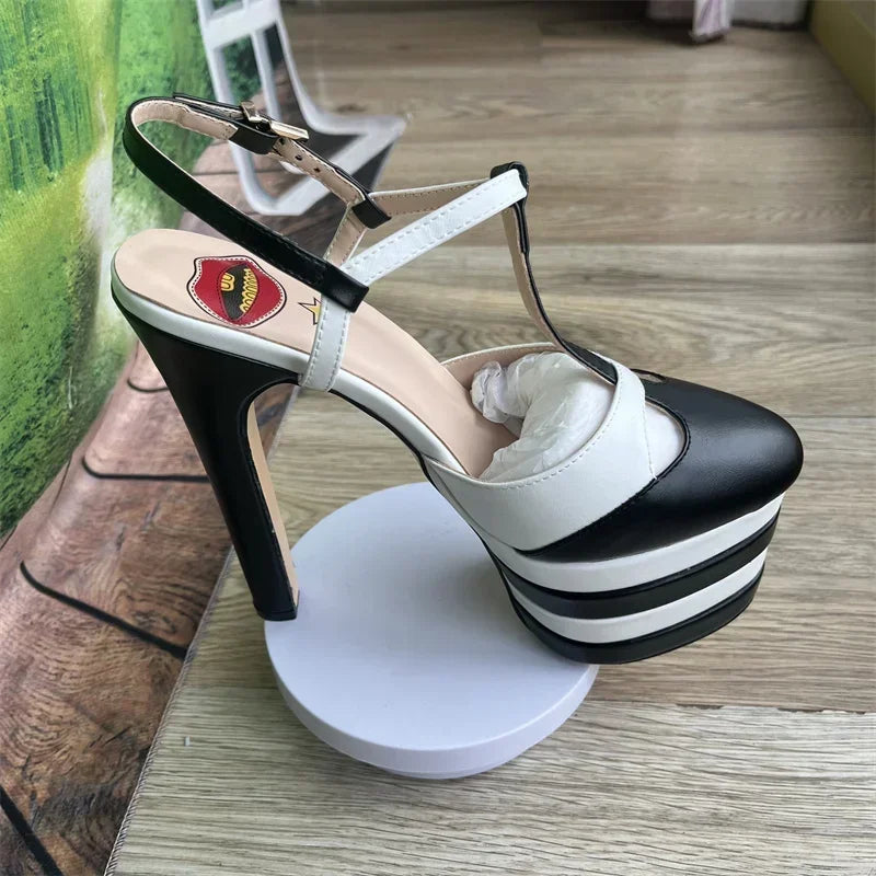 Irish High Heel Sandals Platform Party Wedding Ball T-stage Women Shoes High Quality